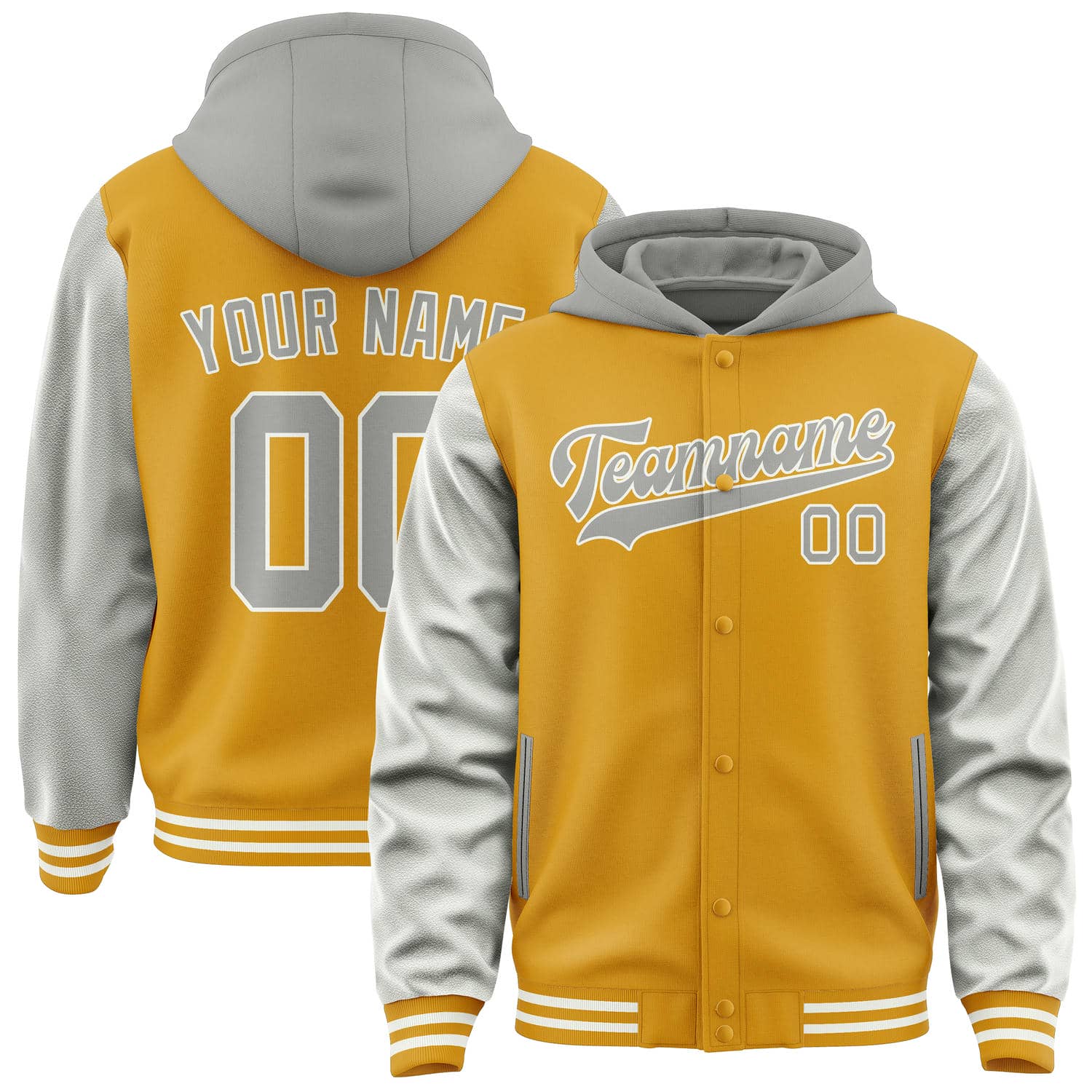 Veste jaune-gris personnalisée