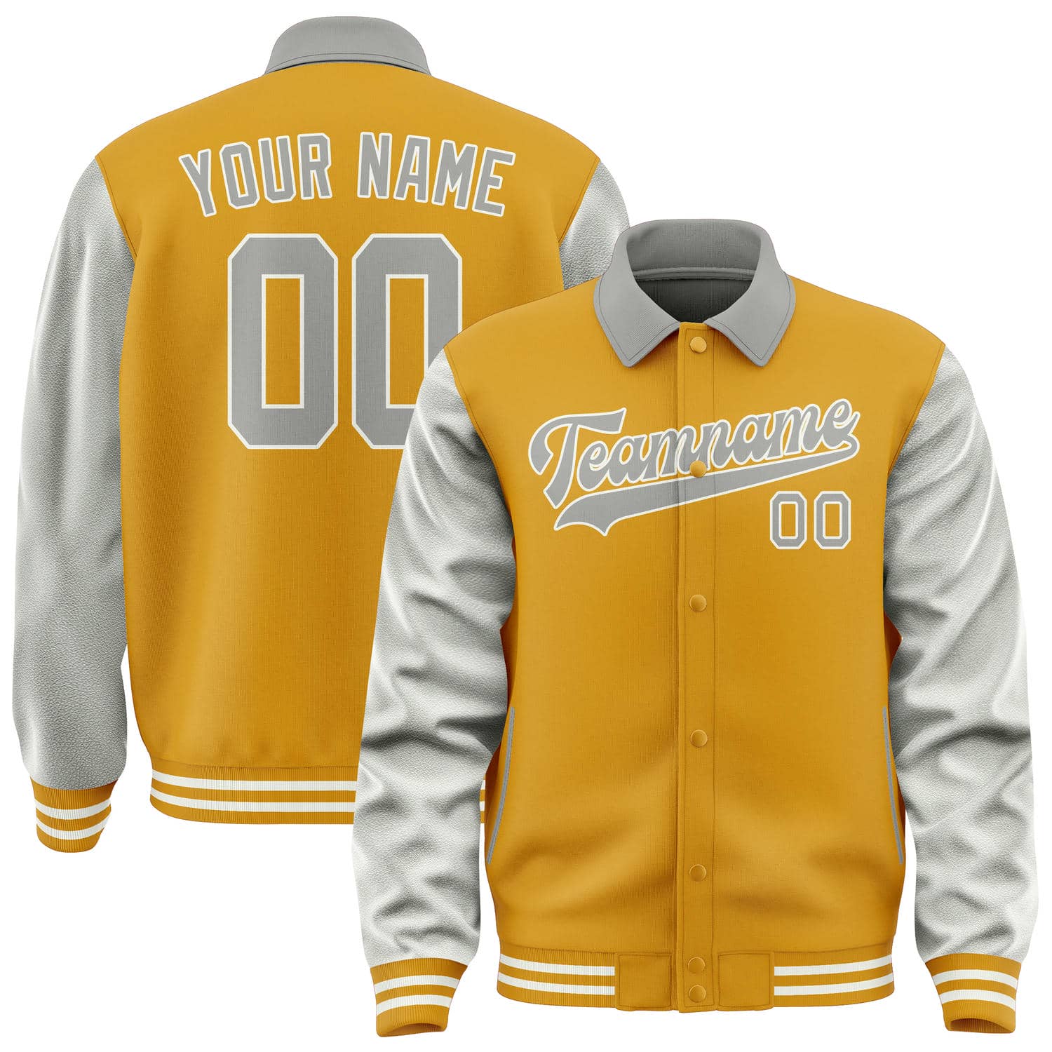 Veste jaune-gris personnalisée