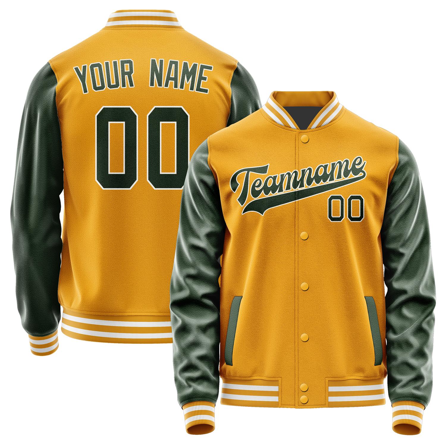 Custom Yellow Dark Green Jacket JA1919061918B31806