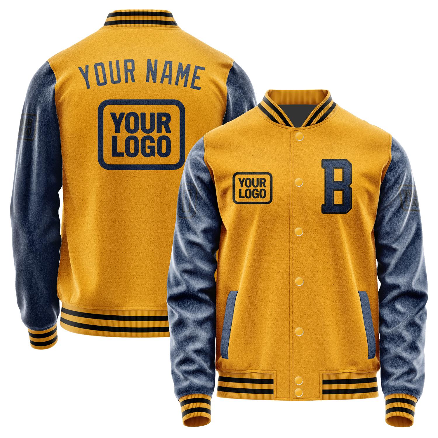 Custom Yellow Blue Jacket JA191910191717101017