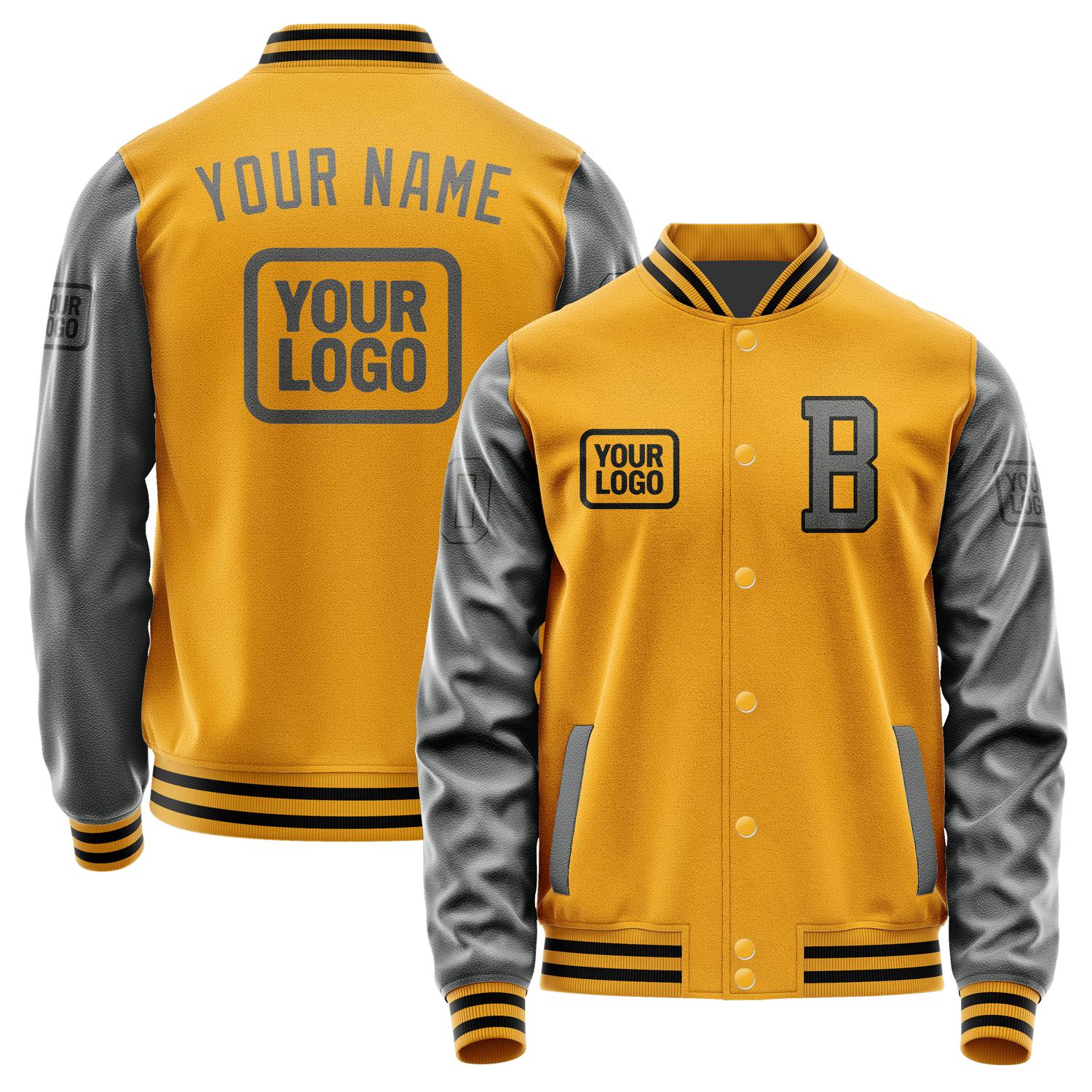 Custom Yellow Dark Grey Jacket JA191920191717202017