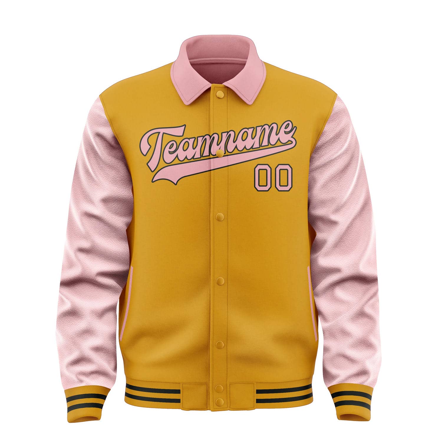 Veste personnalisée jaune et rose clair