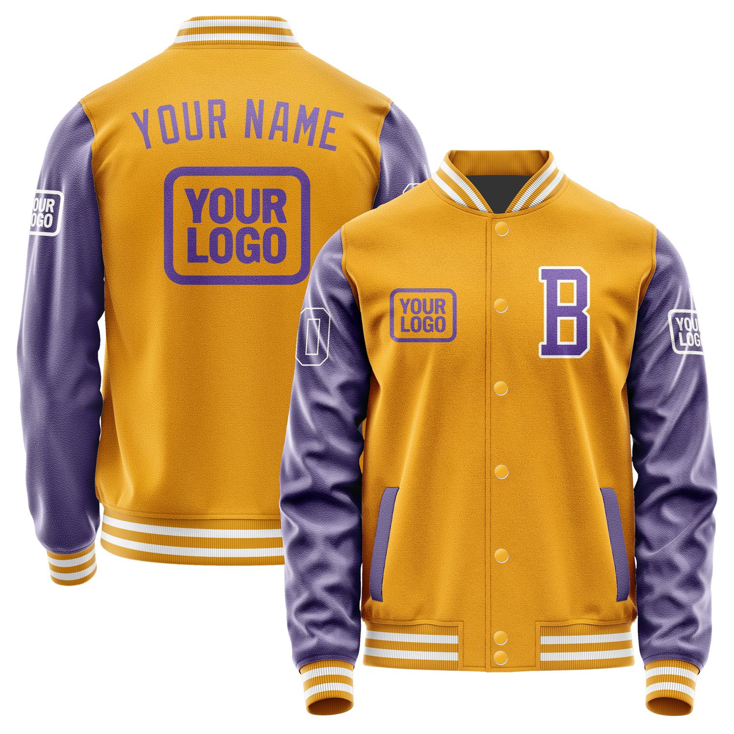 Custom Yellow Light Purple Jacket JA191923191818232318