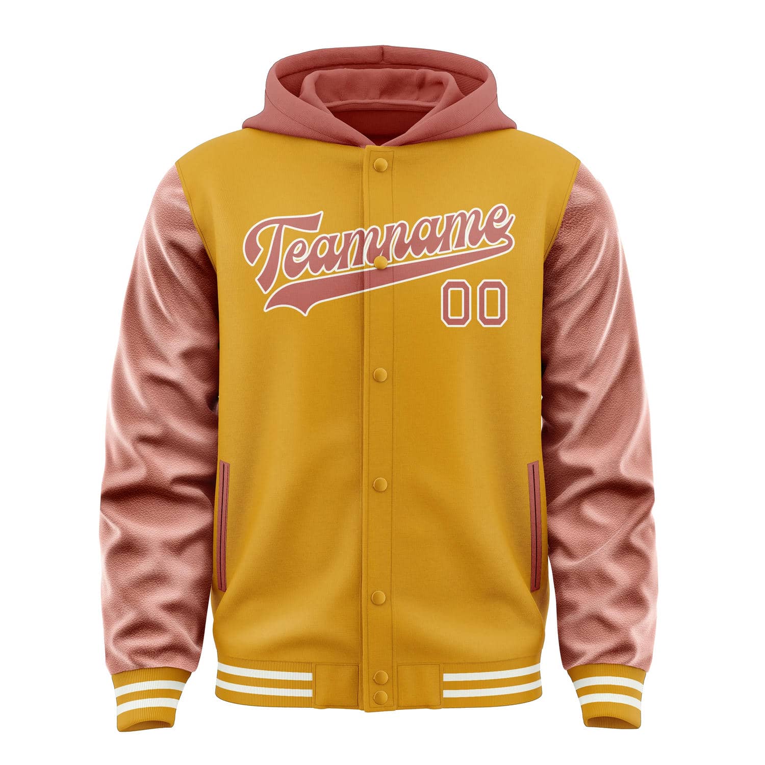 Veste personnalisée jaune cuivrée rose