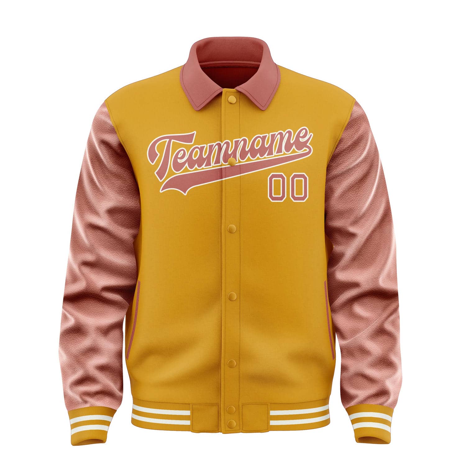 Veste personnalisée jaune cuivrée rose