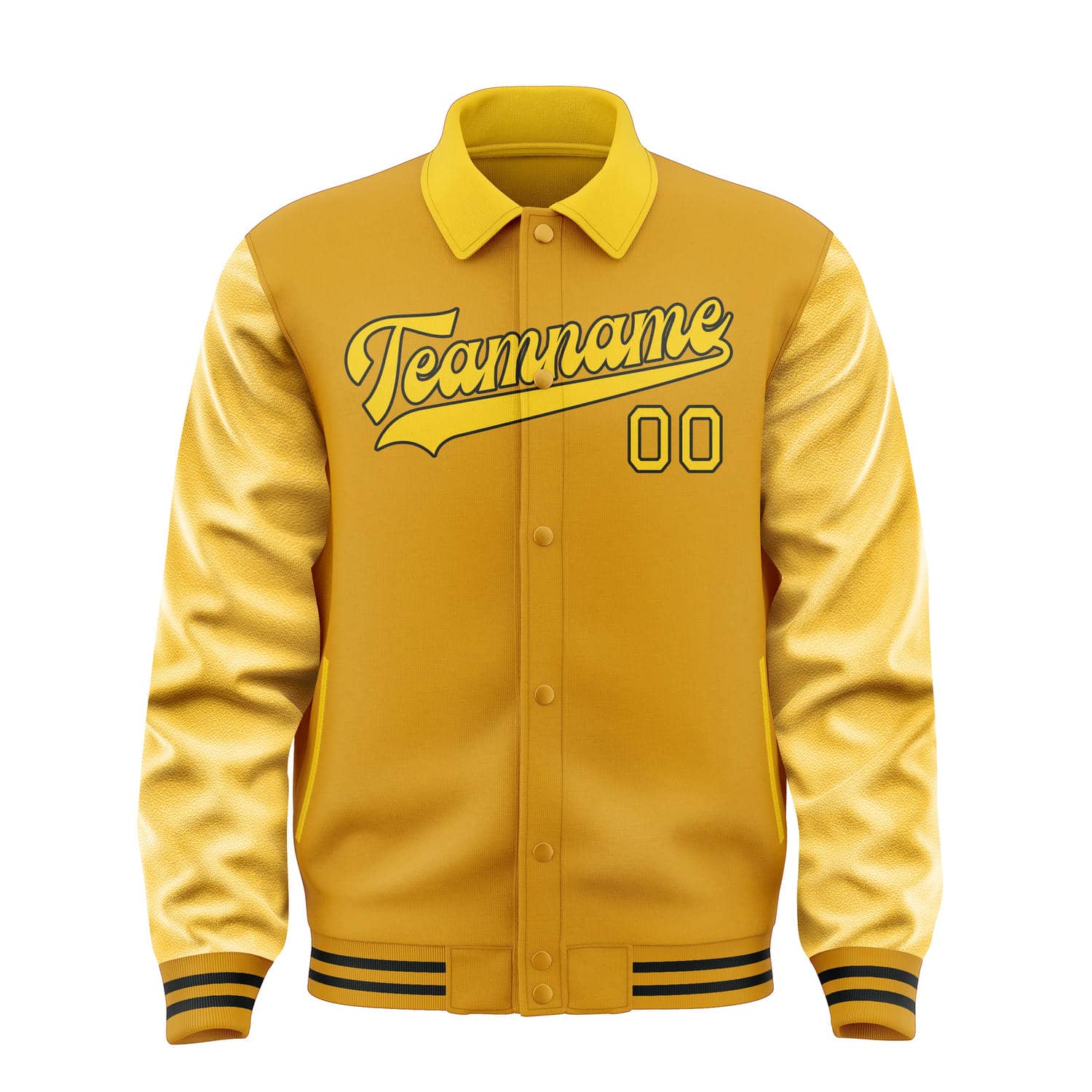 Veste en or jaune personnalisée