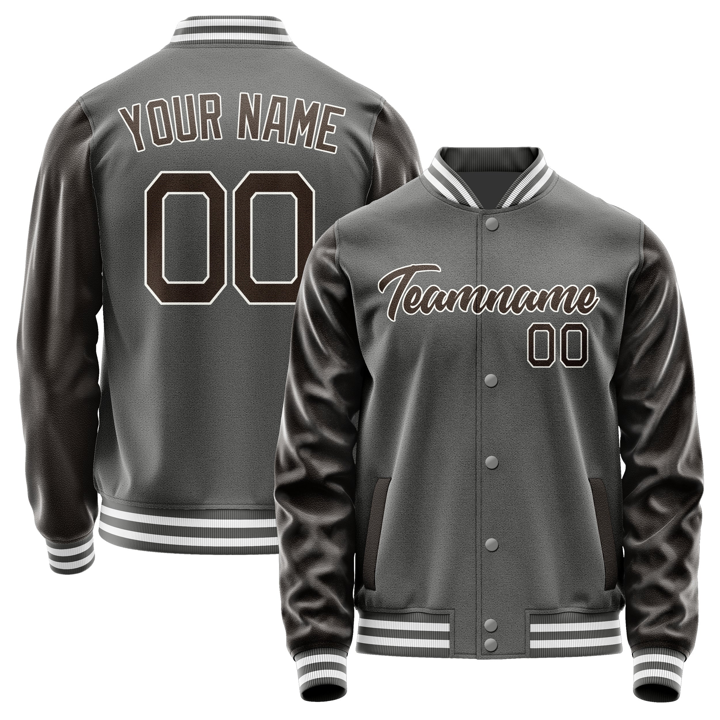 Custom Dark Grey Brown Jacket JA2020012018B21801