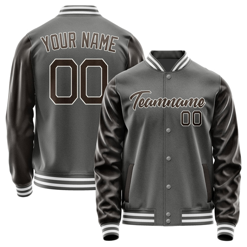 Custom Dark Grey Brown Jacket JA2020012018B21801