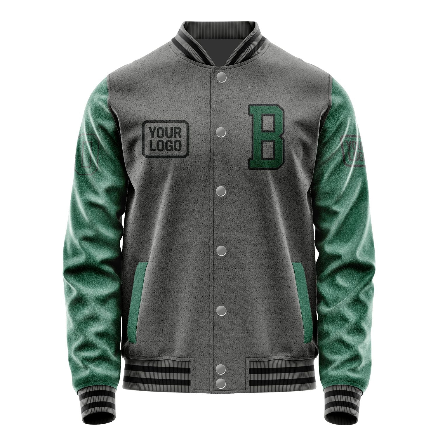 Custom Dark Grey Green Jacket JA202005201717050517