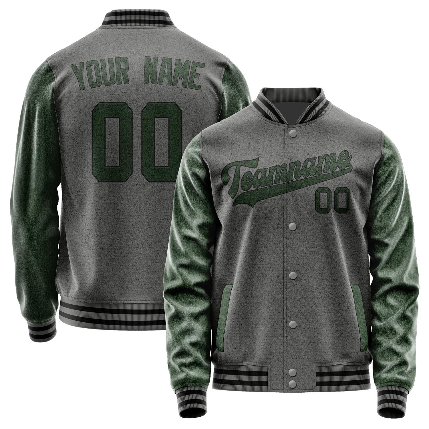 Custom Dark Grey Dark Green Jacket JA2020062017B31706