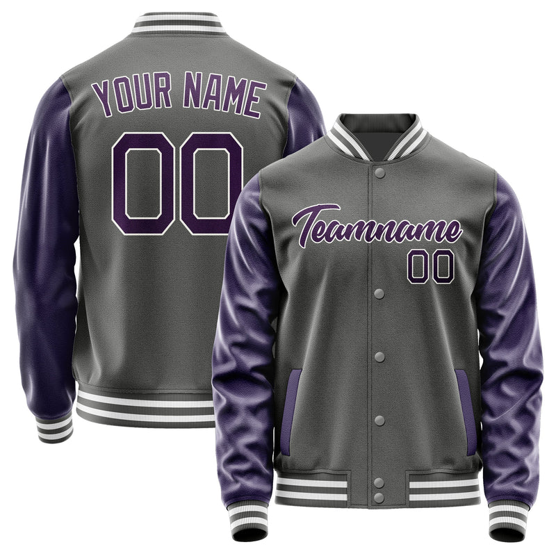 Custom Dark Grey Purple Jacket JA2020072018B21807