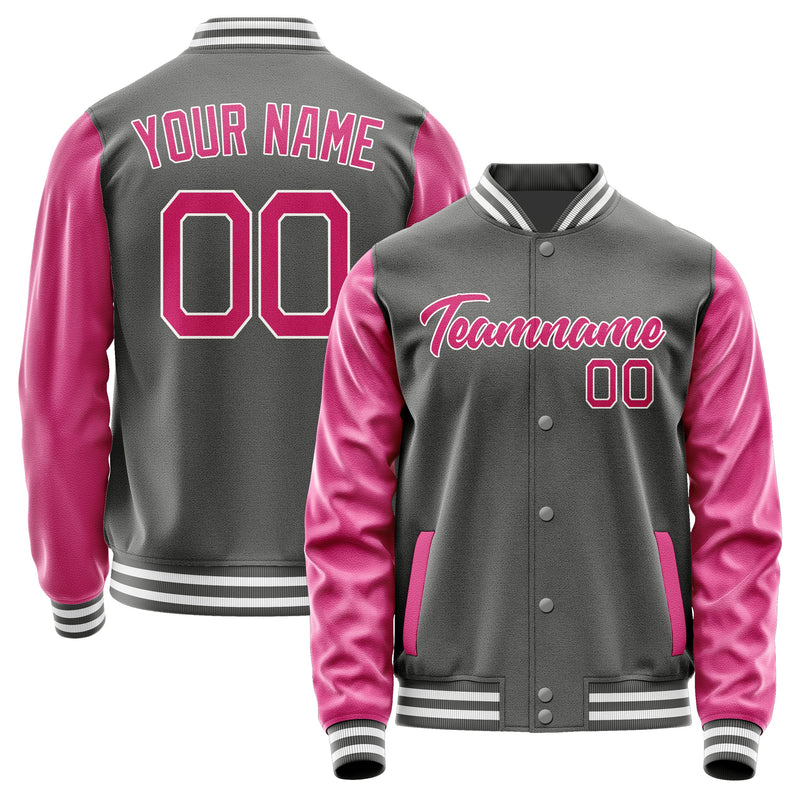 Custom Dark Grey Pink Jacket JA2020132018B21813