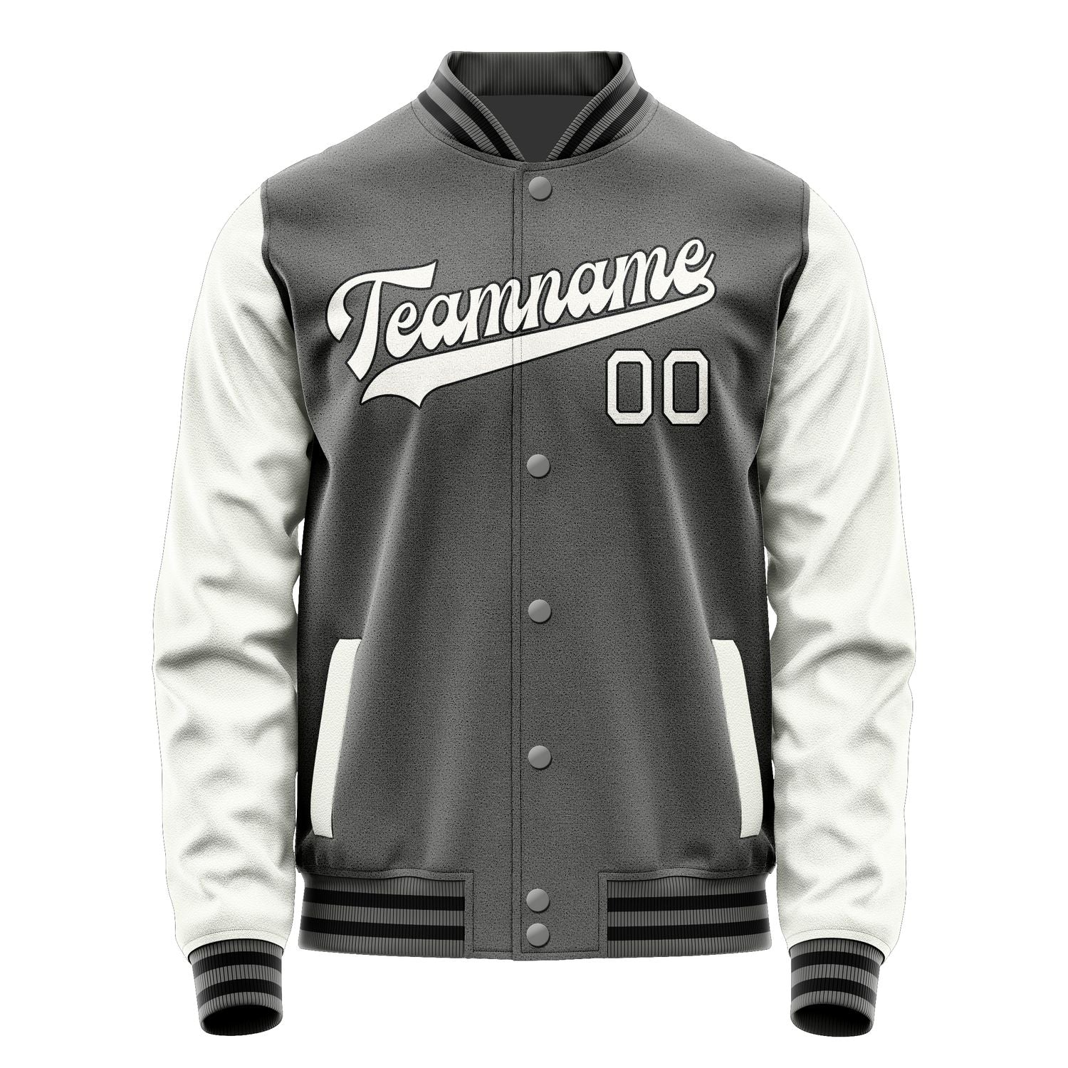 Custom Dark Grey White Jacket JA2020182017B31718