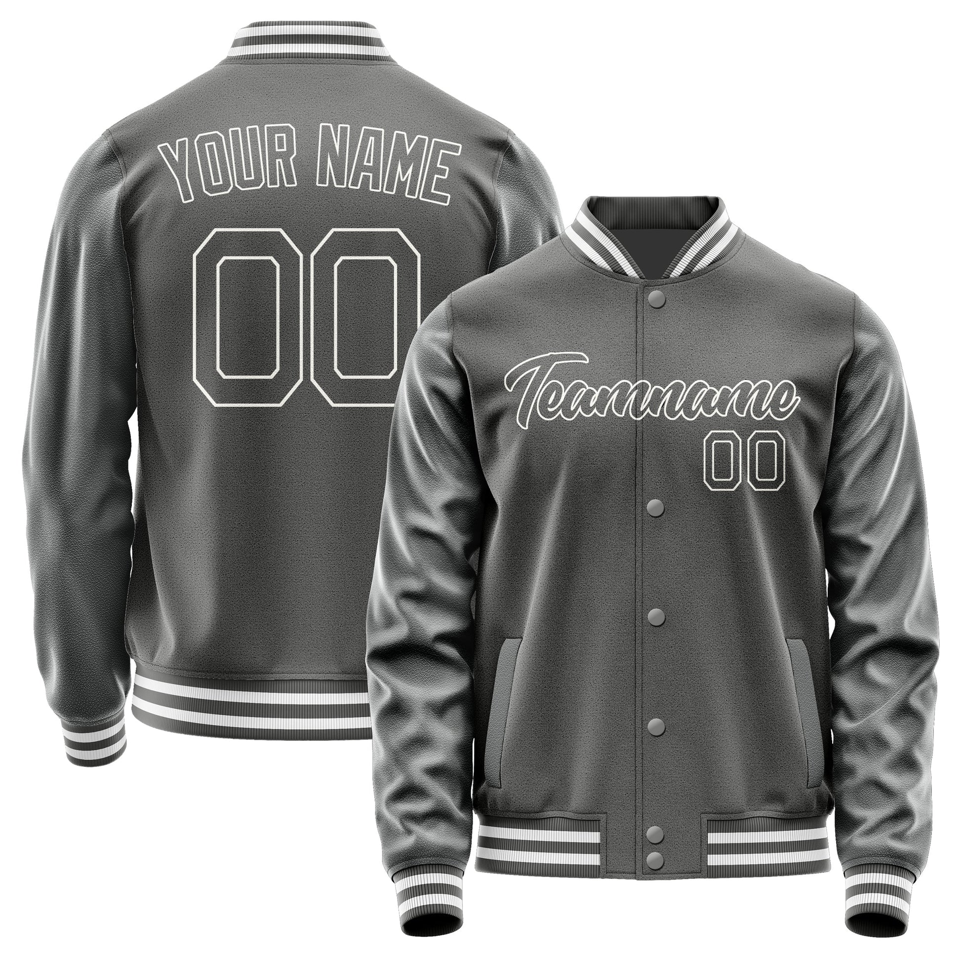 Custom Dark Grey Dark Grey Jacket JA2020202018B21820