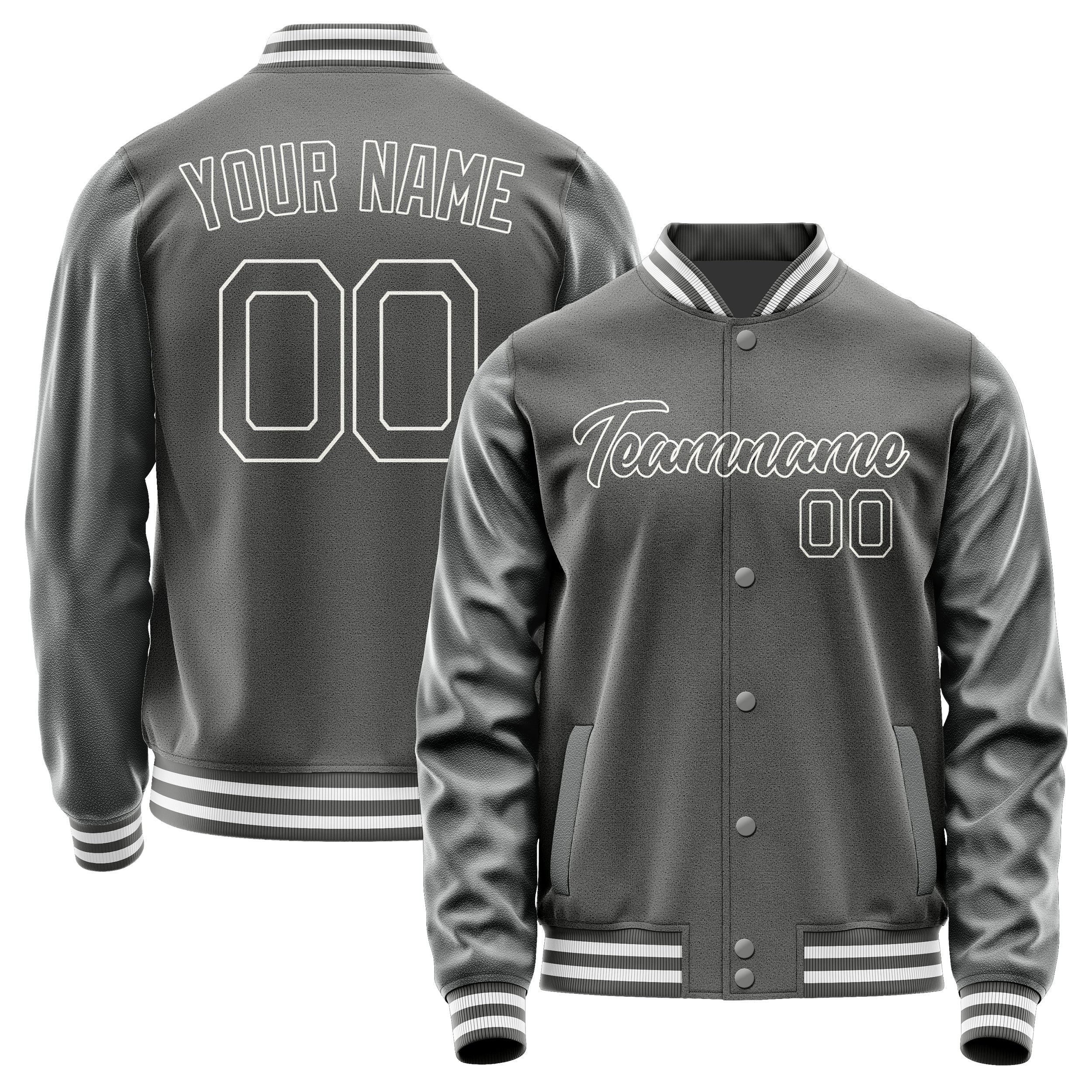 Custom Dark Grey Dark Grey Jacket JA2020202018B21820