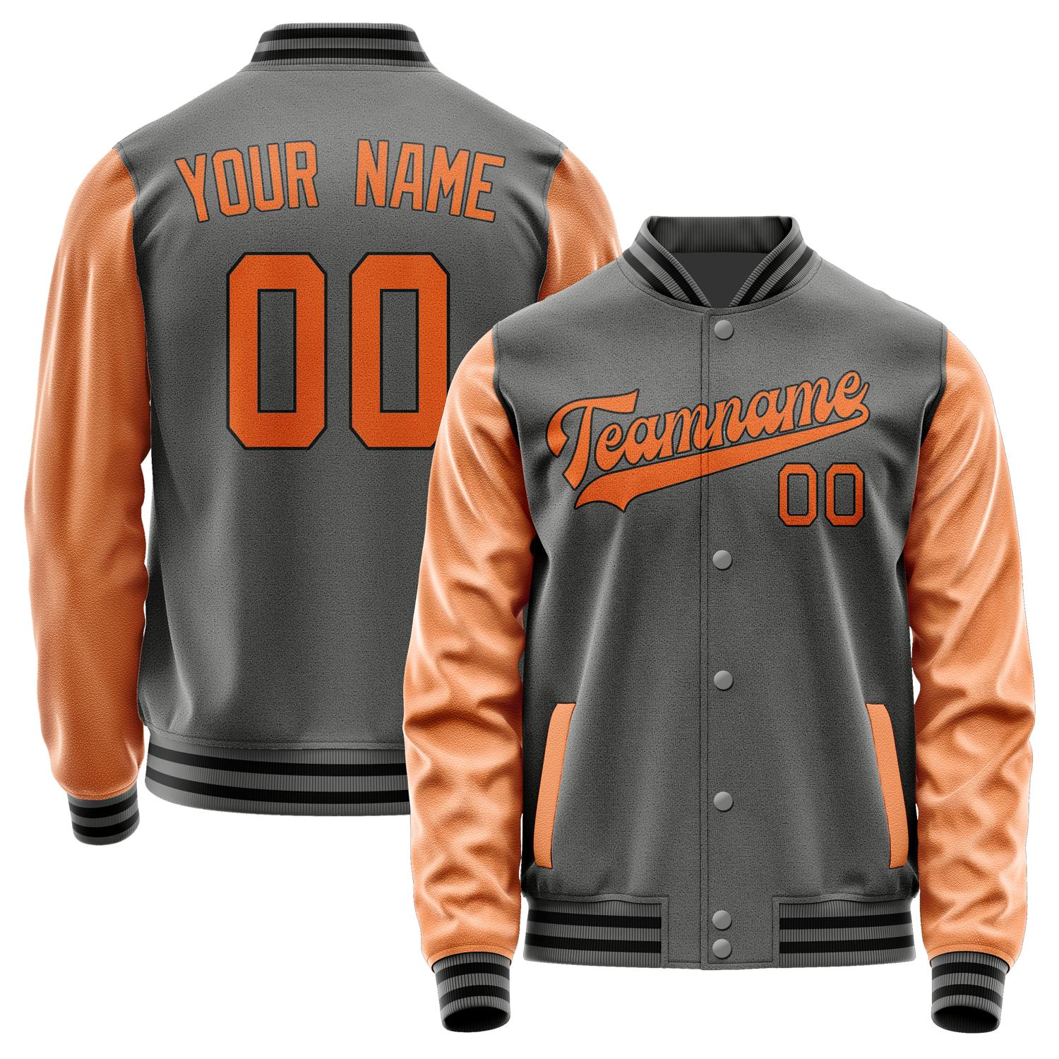 Custom Dark Grey Orange Jacket JA2020282017B31728