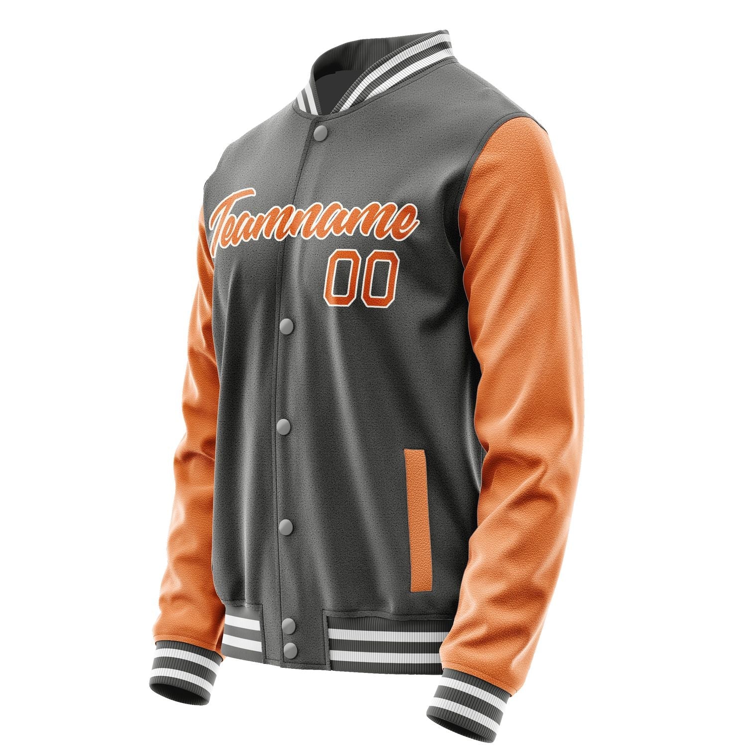 Custom Dark Grey Orange Jacket JA2020282018B21828