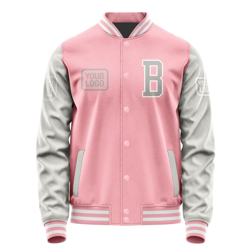 Custom Light Pink Gray Jacket JA212104211818040418