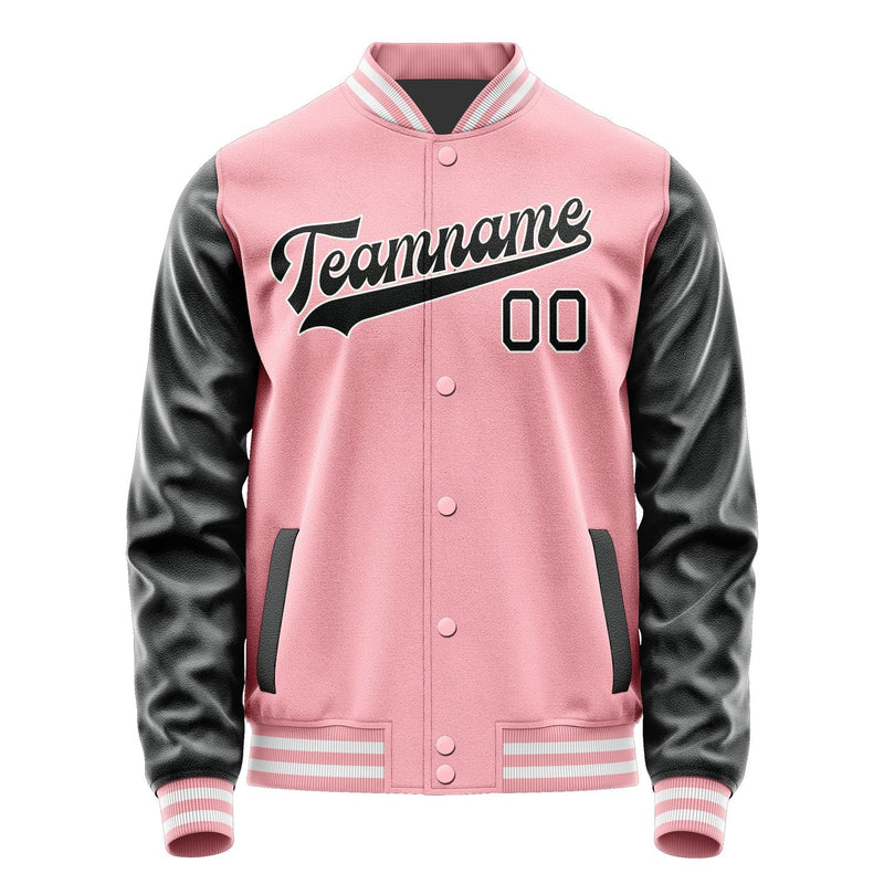 Custom Light Pink Black Jacket JA2121172118B31817