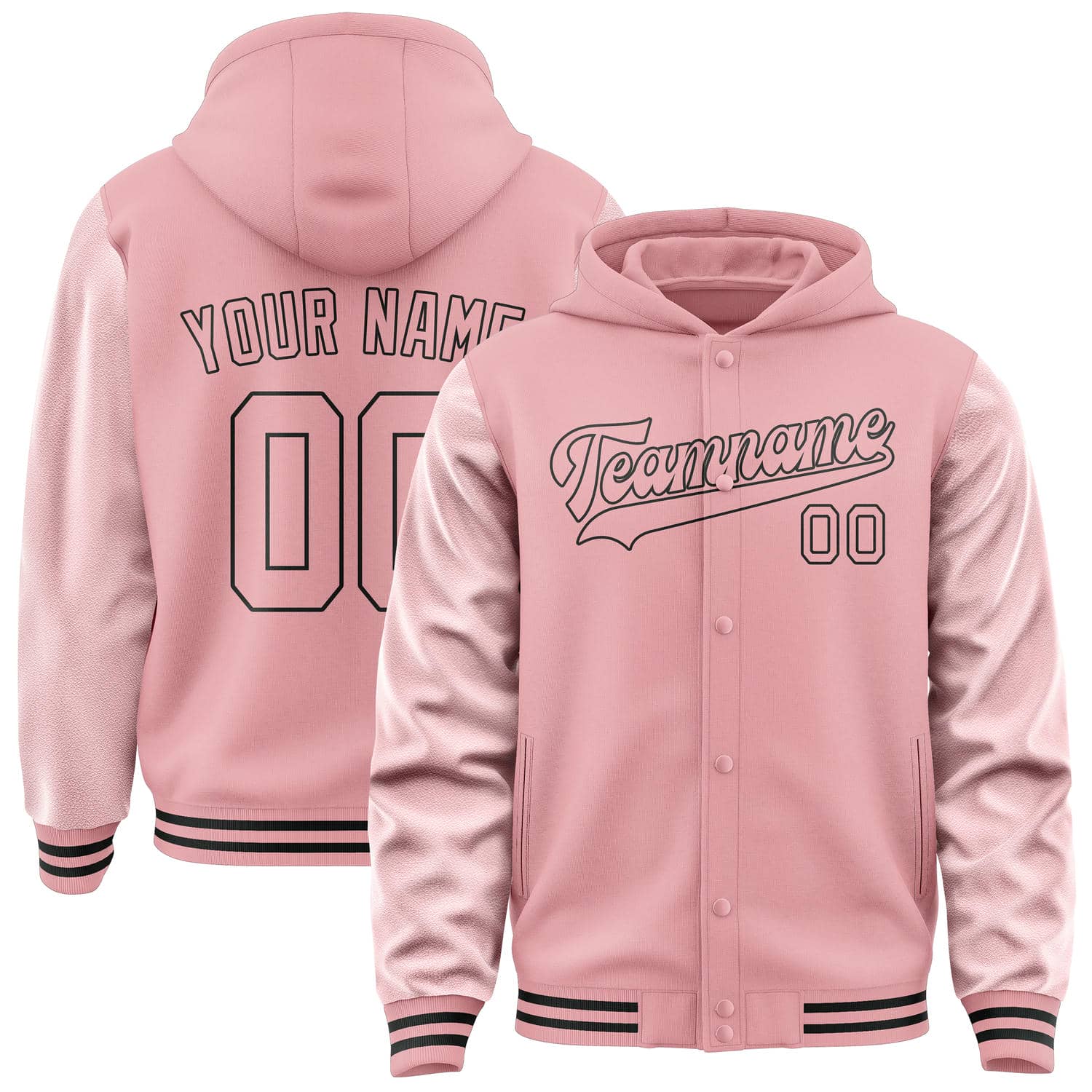 Veste rose clair personnalisée
