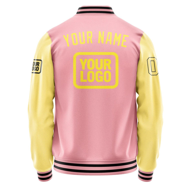 Custom Light Pink Light Yellow Jacket JA212126211717262617