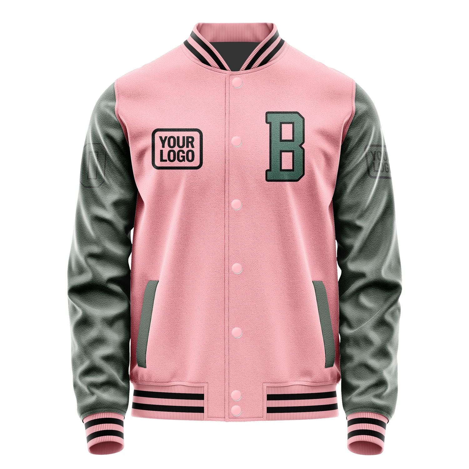 Custom Light Pink Blue Green Jacket JA212127211717272717