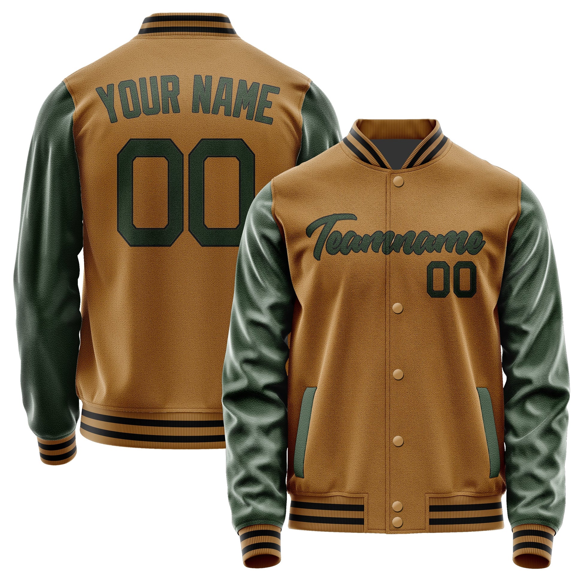 Custom Khaki Dark Green Jacket JA2222062217B21706