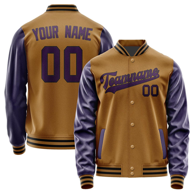 Custom Khaki Purple Jacket JA2222072217B31707