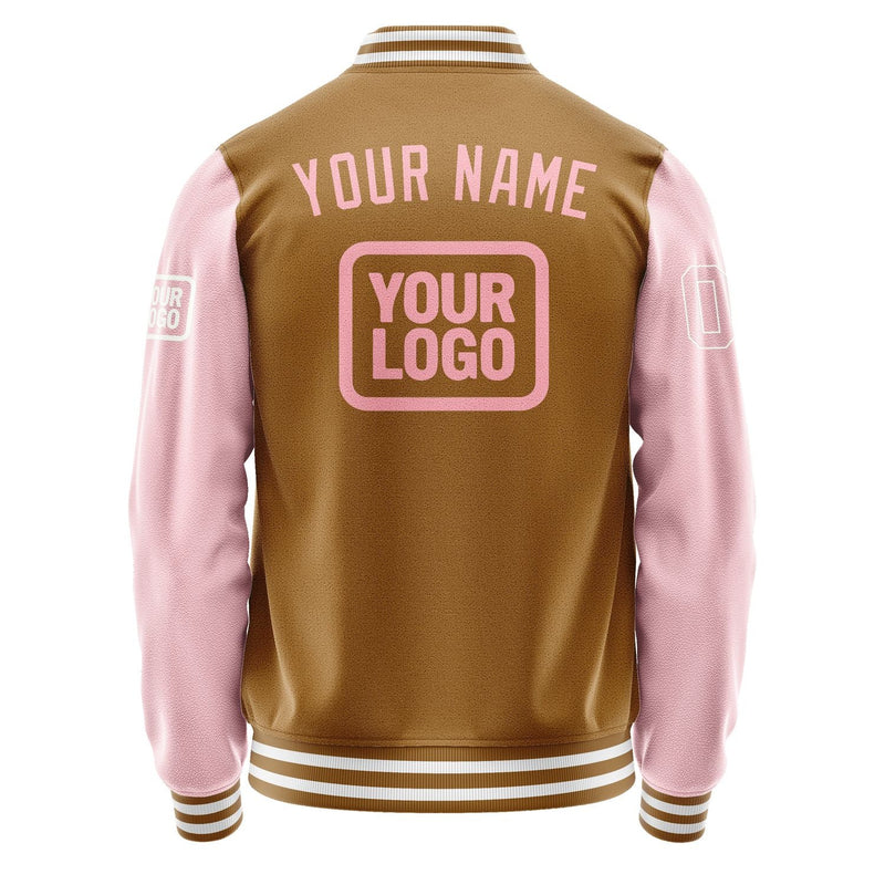 Custom Khaki Light Pink Jacket JA222221221818212118