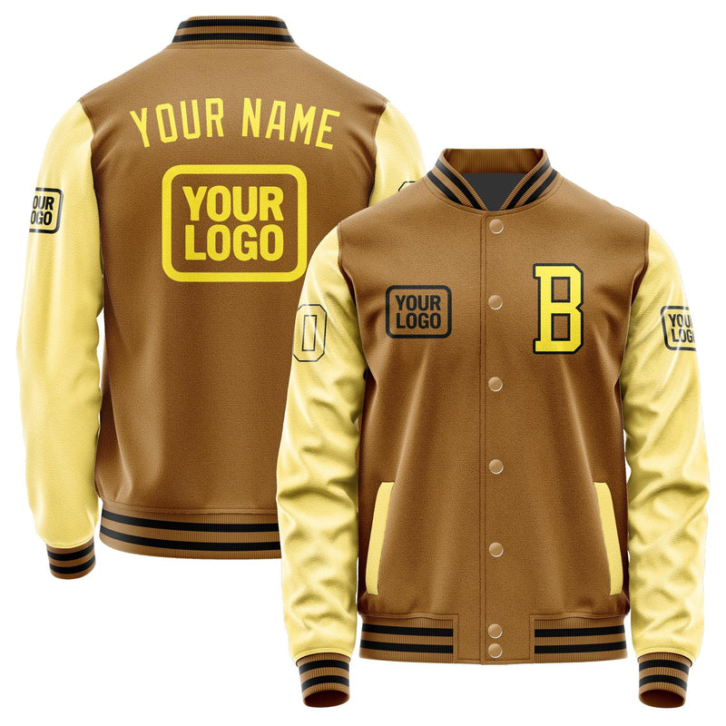 Custom Khaki Light Yellow Jacket JA222226221717262617