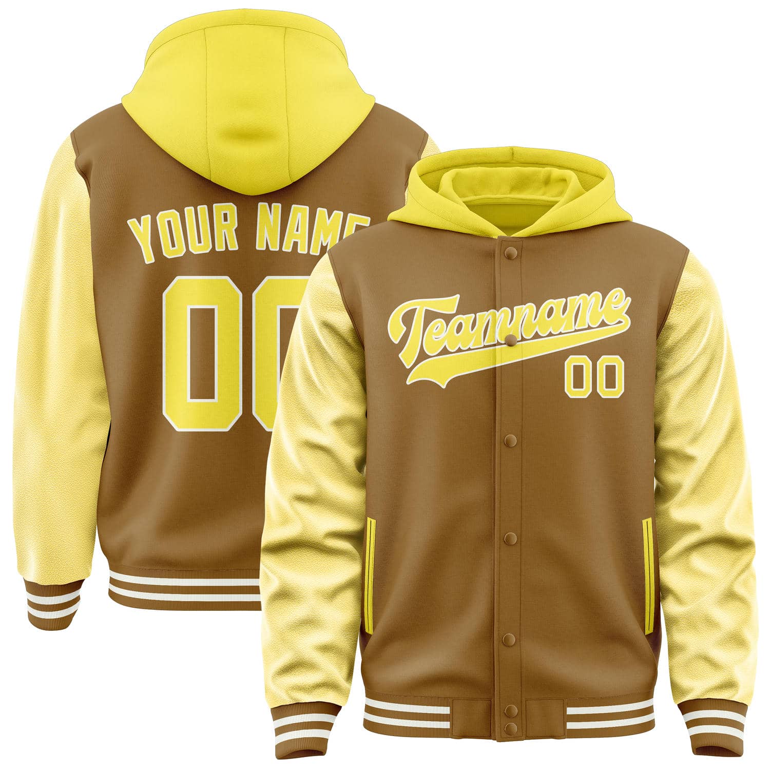 Veste kaki jaune clair personnalisée