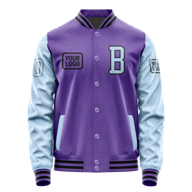 Custom Light Purple Light Blue Jacket JA232308231717080817