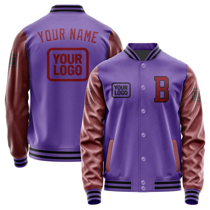 Custom Light Purple Crimson Red Jacket JA232315231717151517