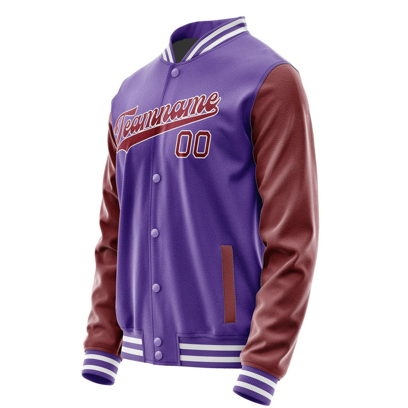 Custom Light Purple Crimson Red Jacket JA2323152318B31815