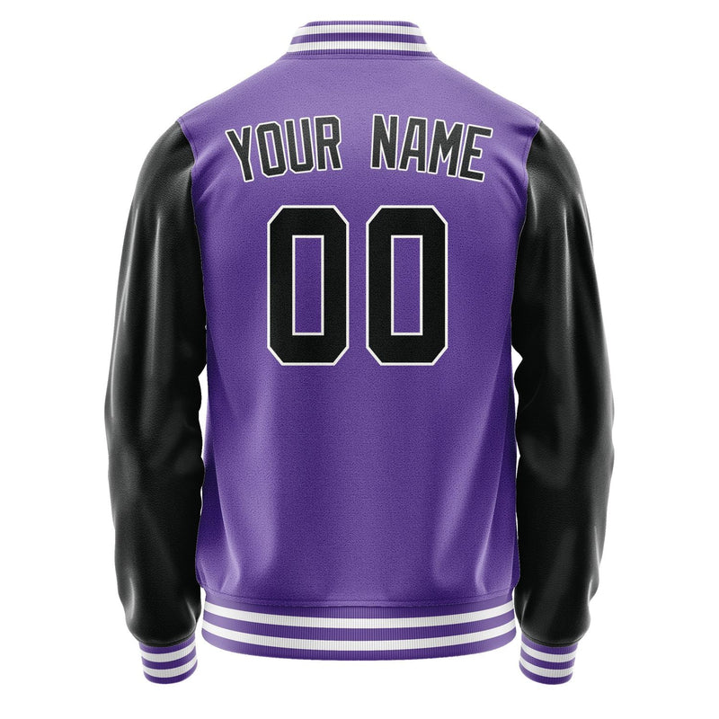 Custom Light Purple Black Jacket JA2323172318B31817