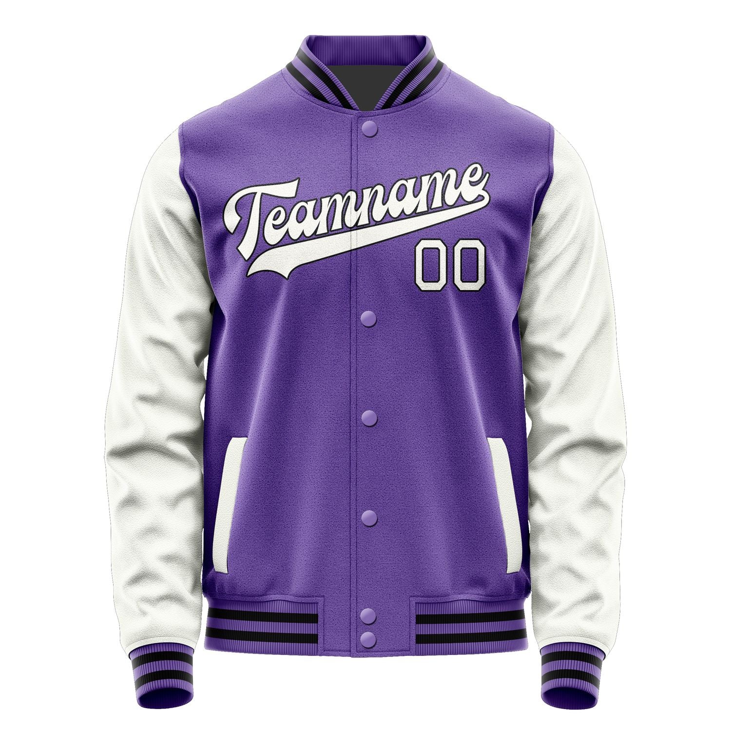 Custom Light Purple White Jacket JA2323182317B31718