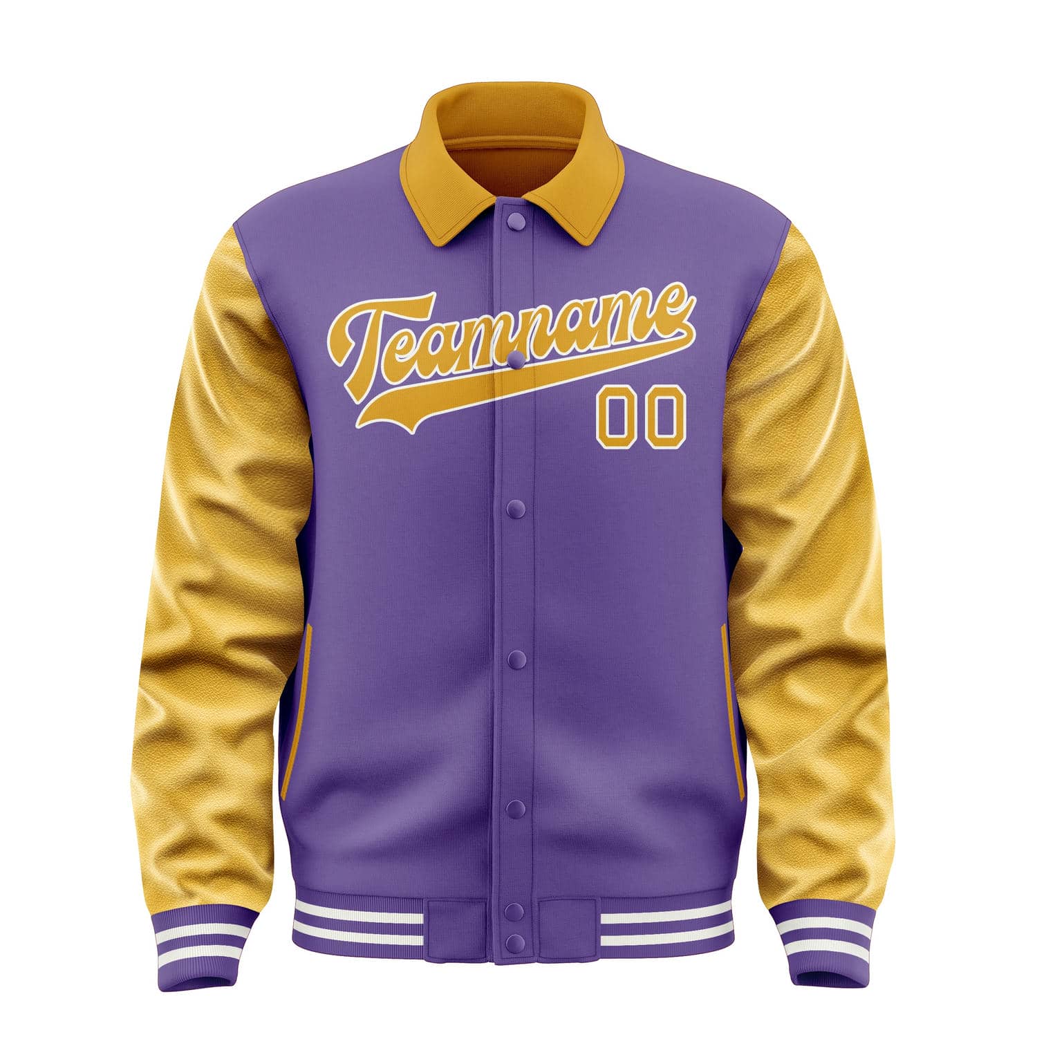 Veste personnalisée violet clair et jaune