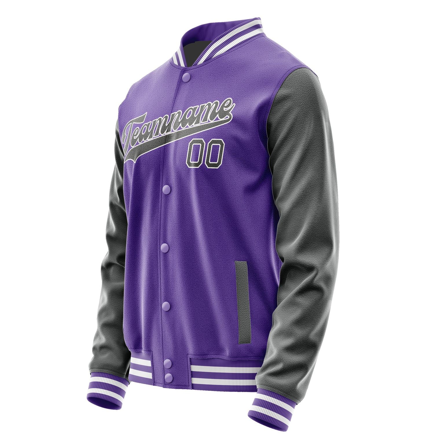 Custom Light Purple Dark Grey Jacket JA2323202318B31820