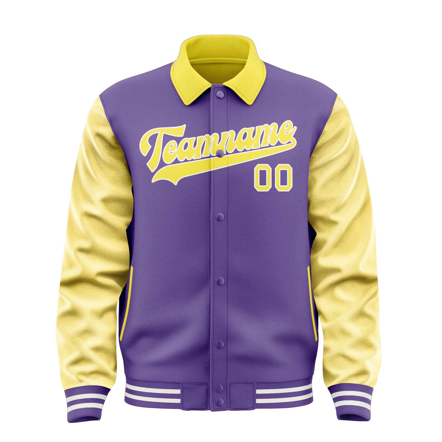 Veste personnalisée violet clair et jaune clair