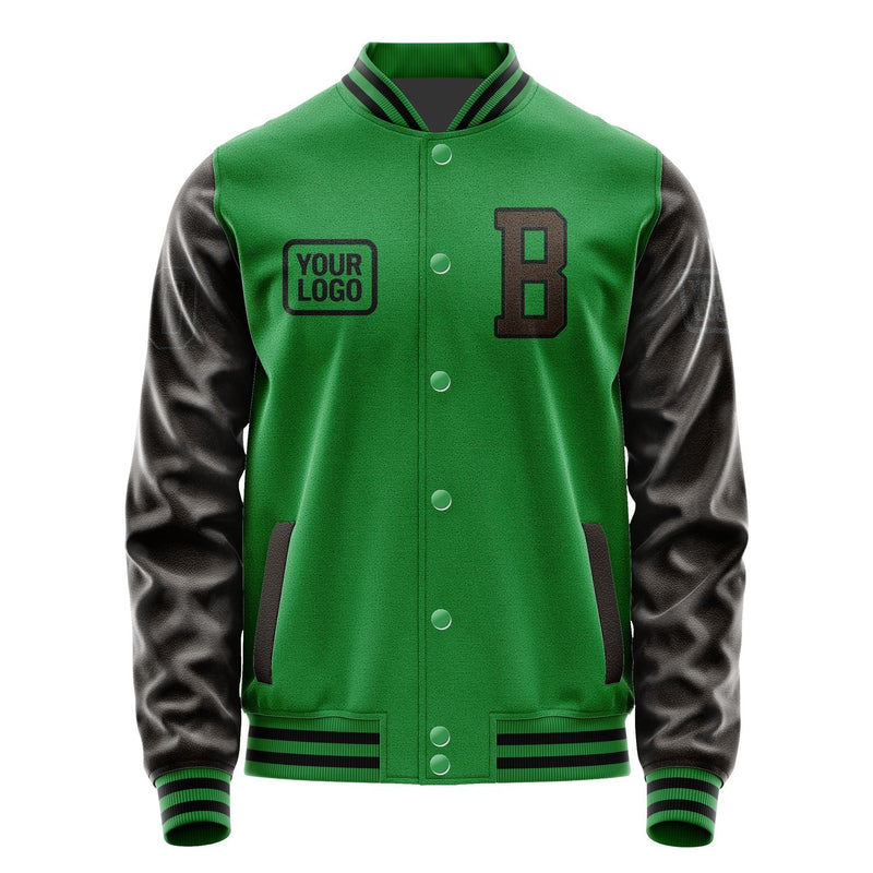 Custom Emerald Green Brown Jacket JA242401241717010117