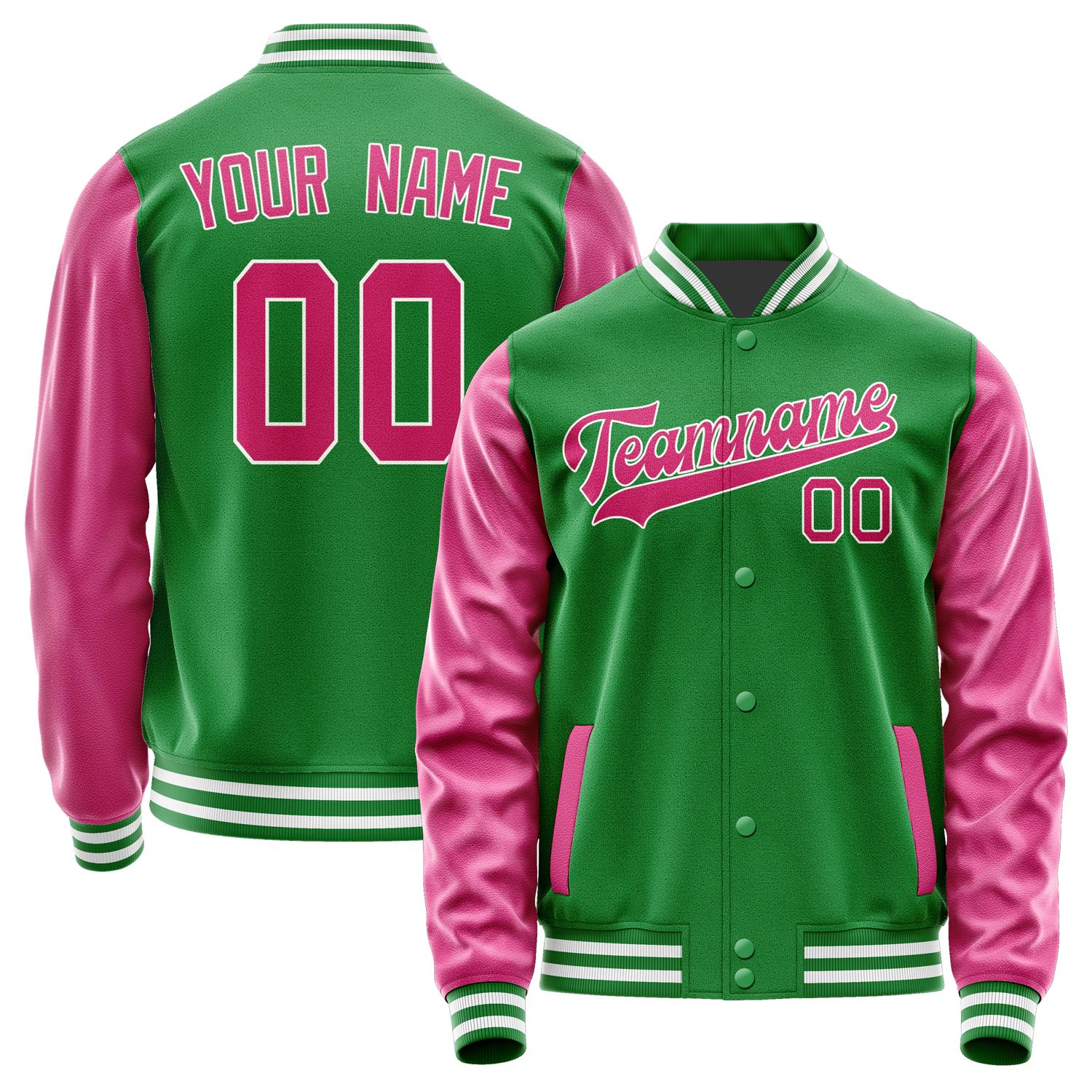 Custom Emerald Green Pink Jacket JA2424132418B31813