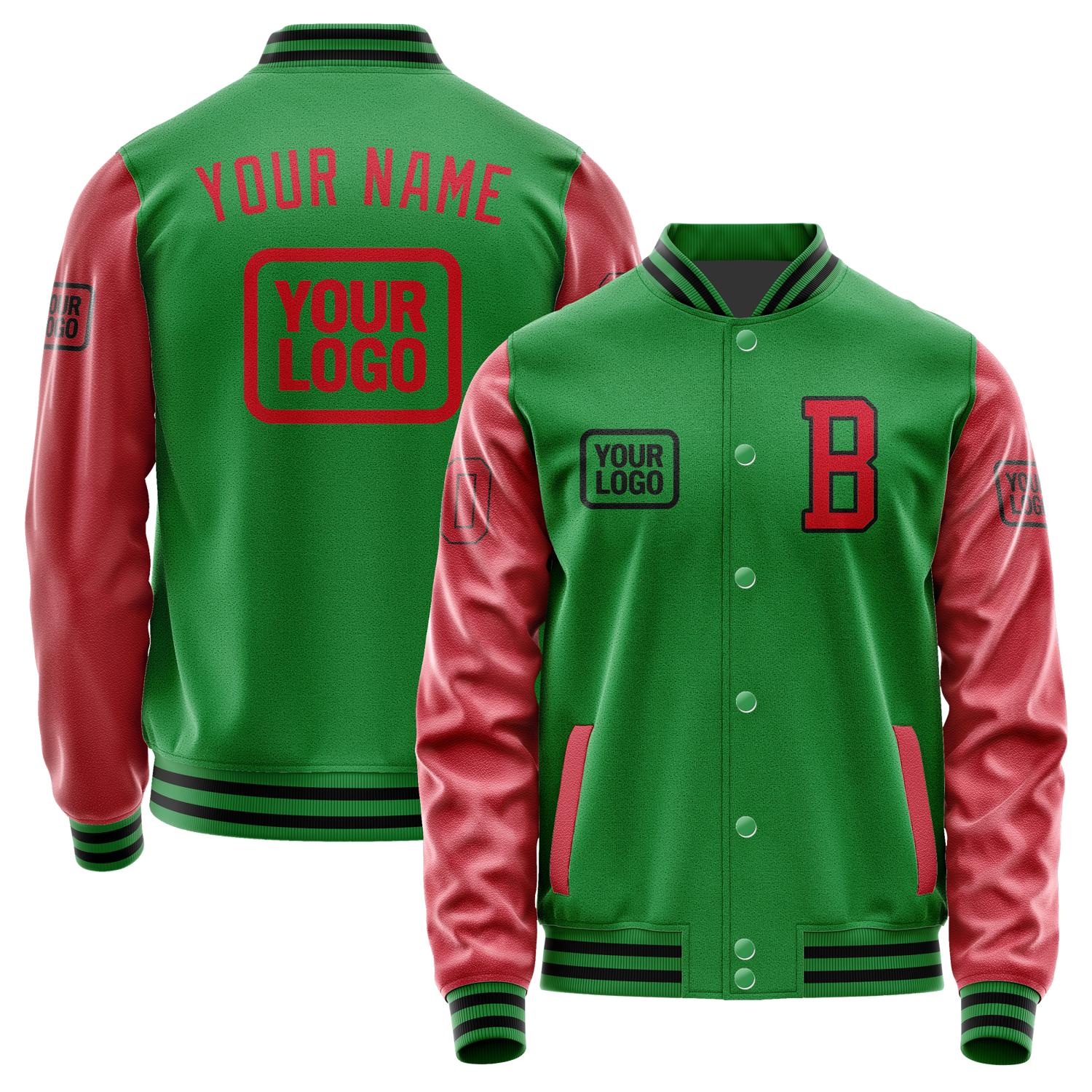 Custom Emerald Green Red Jacket JA242414241717141417