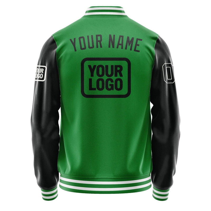 Custom Emerald Green Black Jacket JA242417241818171718