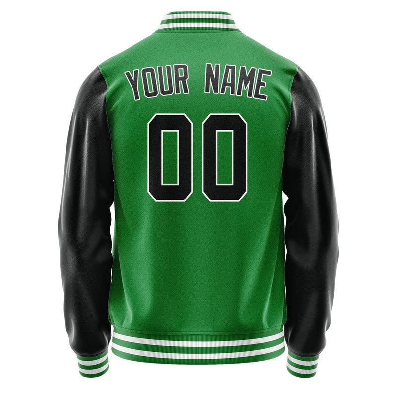 Custom Emerald Green Black Jacket JA2424172418B31817