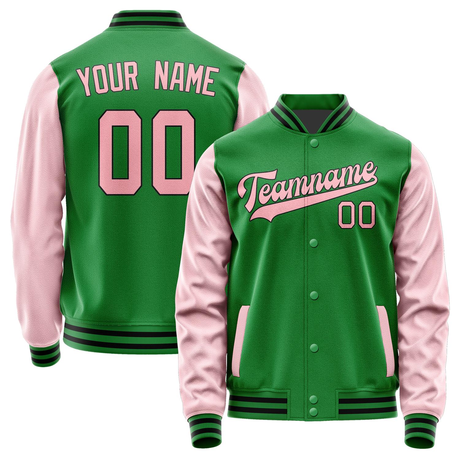 Custom Emerald Green Light Pink Jacket JA2424212417B31721