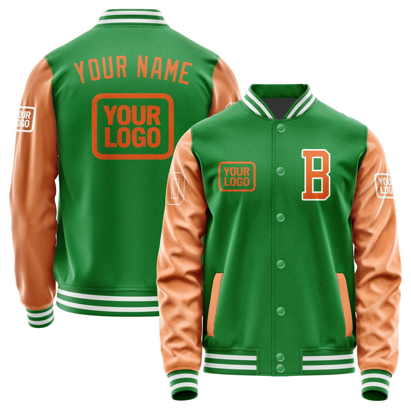 Custom Emerald Green Orange Jacket JA242428241818282818
