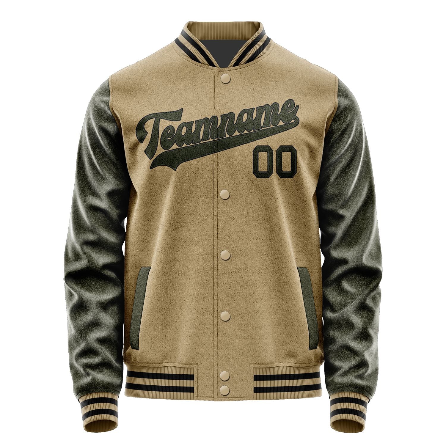 Custom Light Khaki Olive Jacket JA2525022517B31702