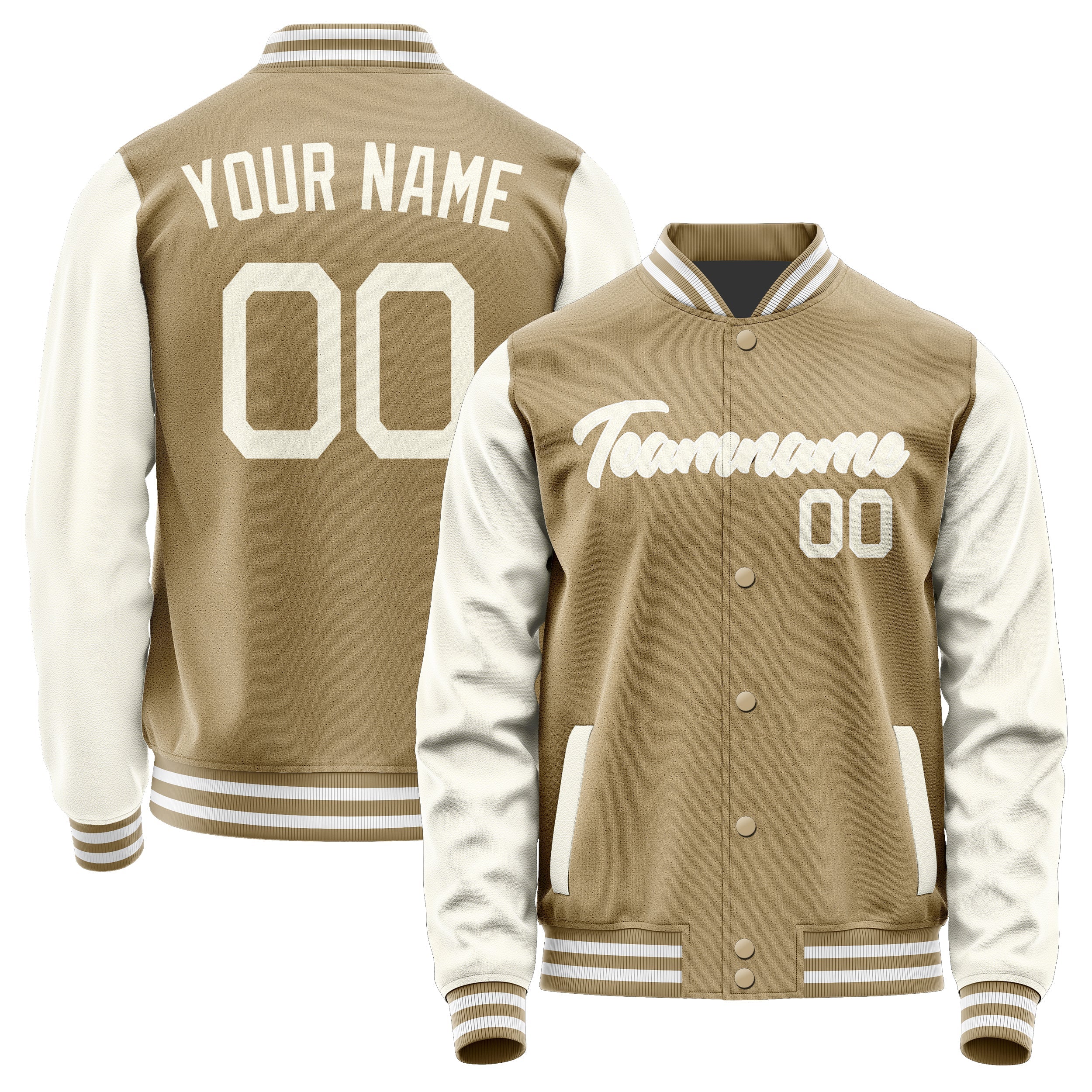 Custom Light Khaki Cream Jacket JA2525032518B21803