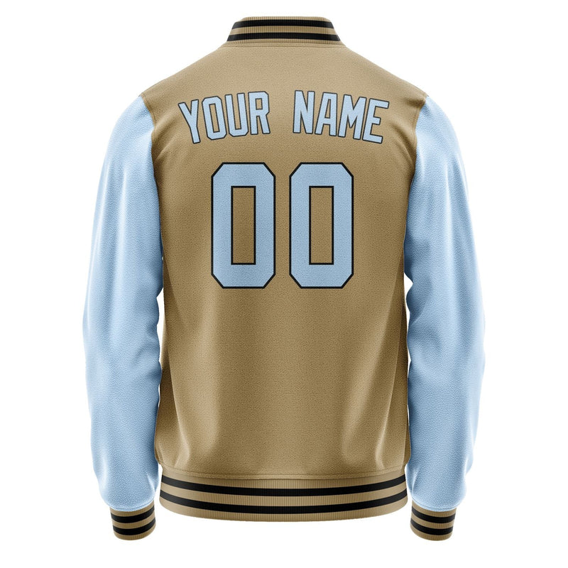 Custom Light Khaki Light Blue Jacket JA2525082517B31708
