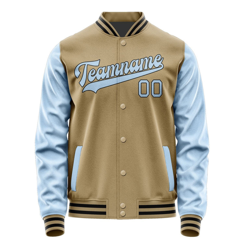 Custom Light Khaki Light Blue Jacket JA2525082517B31708